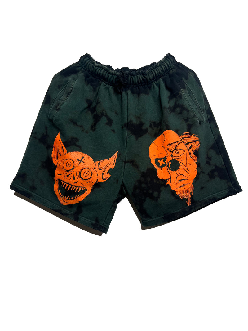 Tie Dye Shorts - Green - BrosXCo