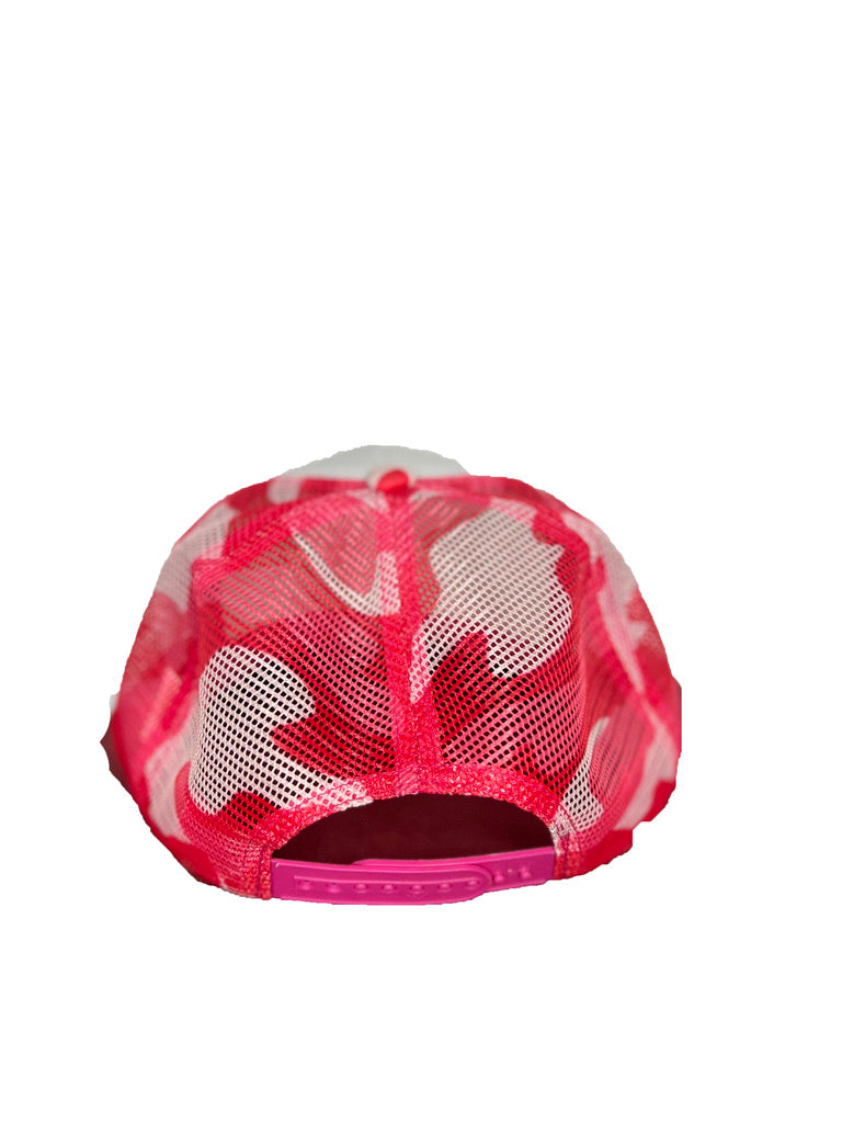 Camo Puff Print Trucker - Pink - BrosXCo