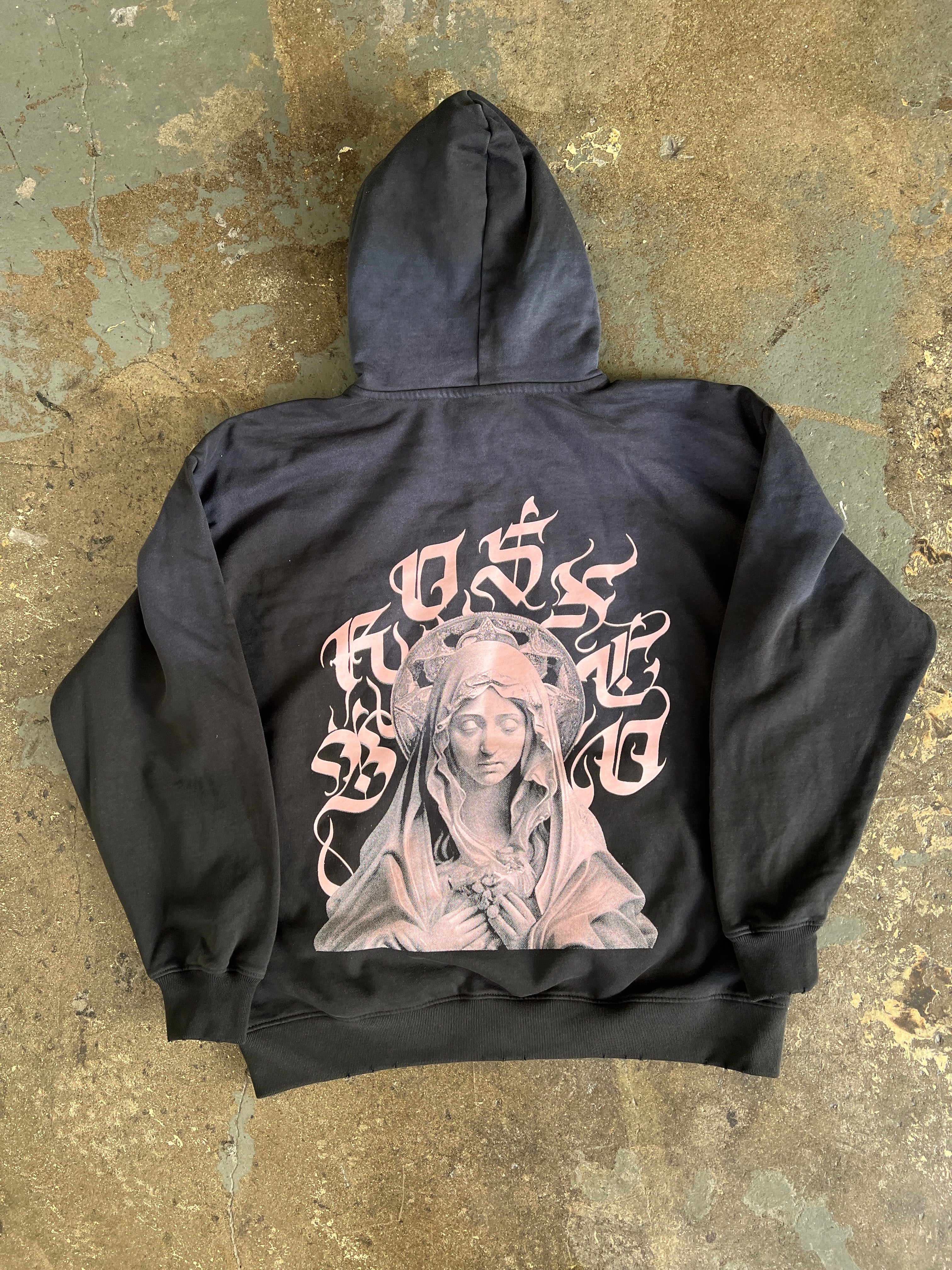 Washed Two Tone Hoodie - Black - BrosXCo