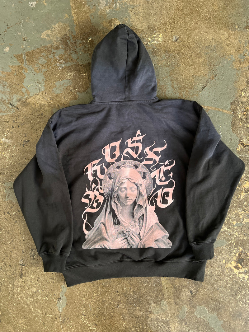 Washed Two Tone Hoodie - Black - BrosXCo