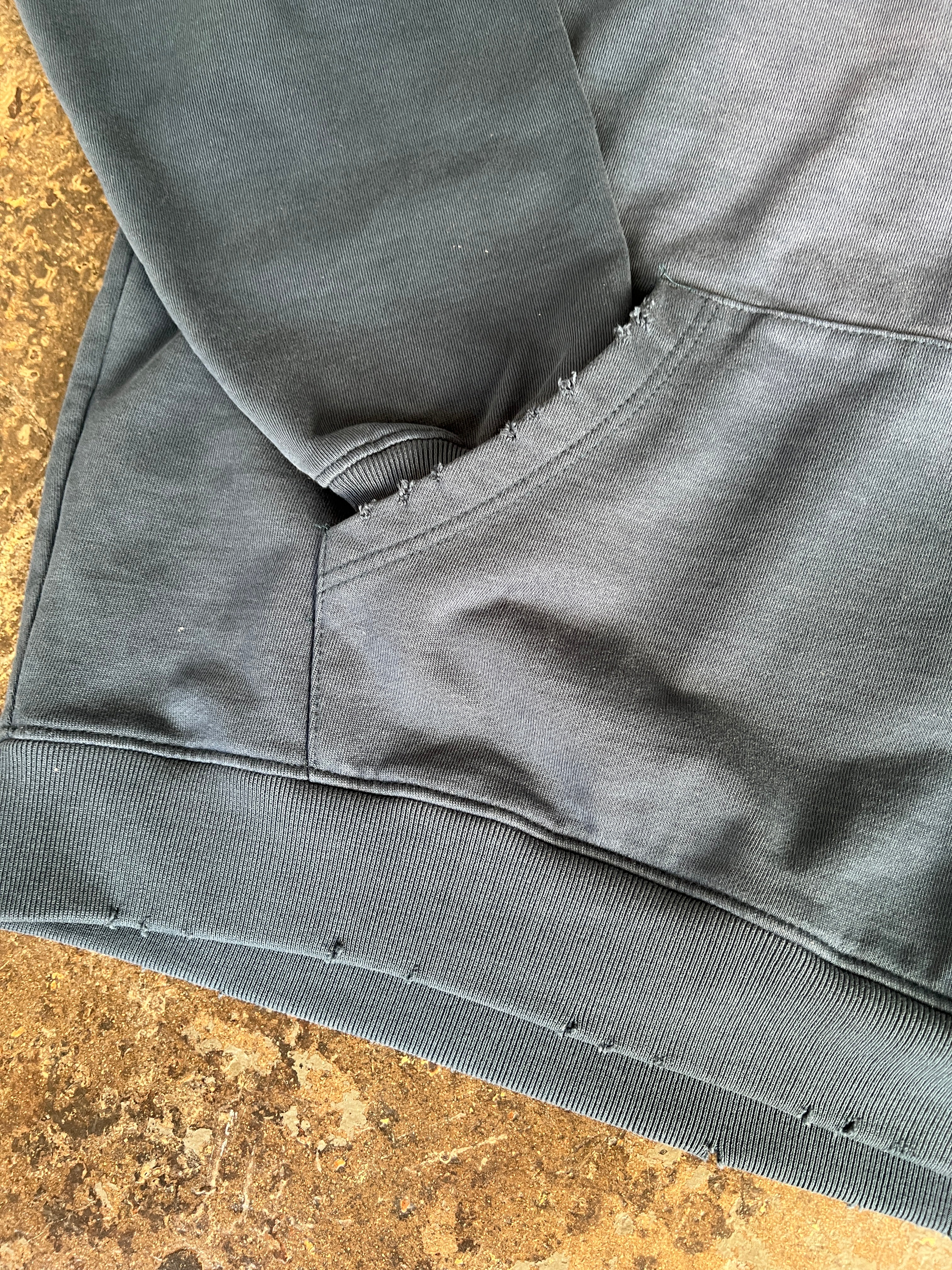 Washed Two Tone Hoodie - Blue - BrosXCo