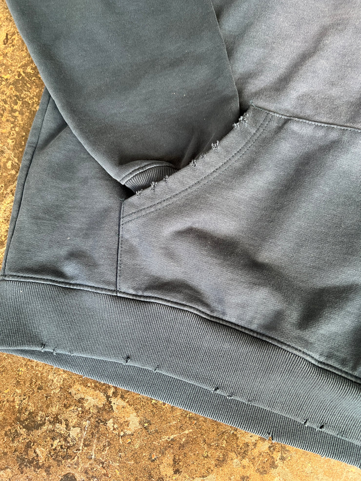 Washed Two Tone Hoodie - Blue - BrosXCo
