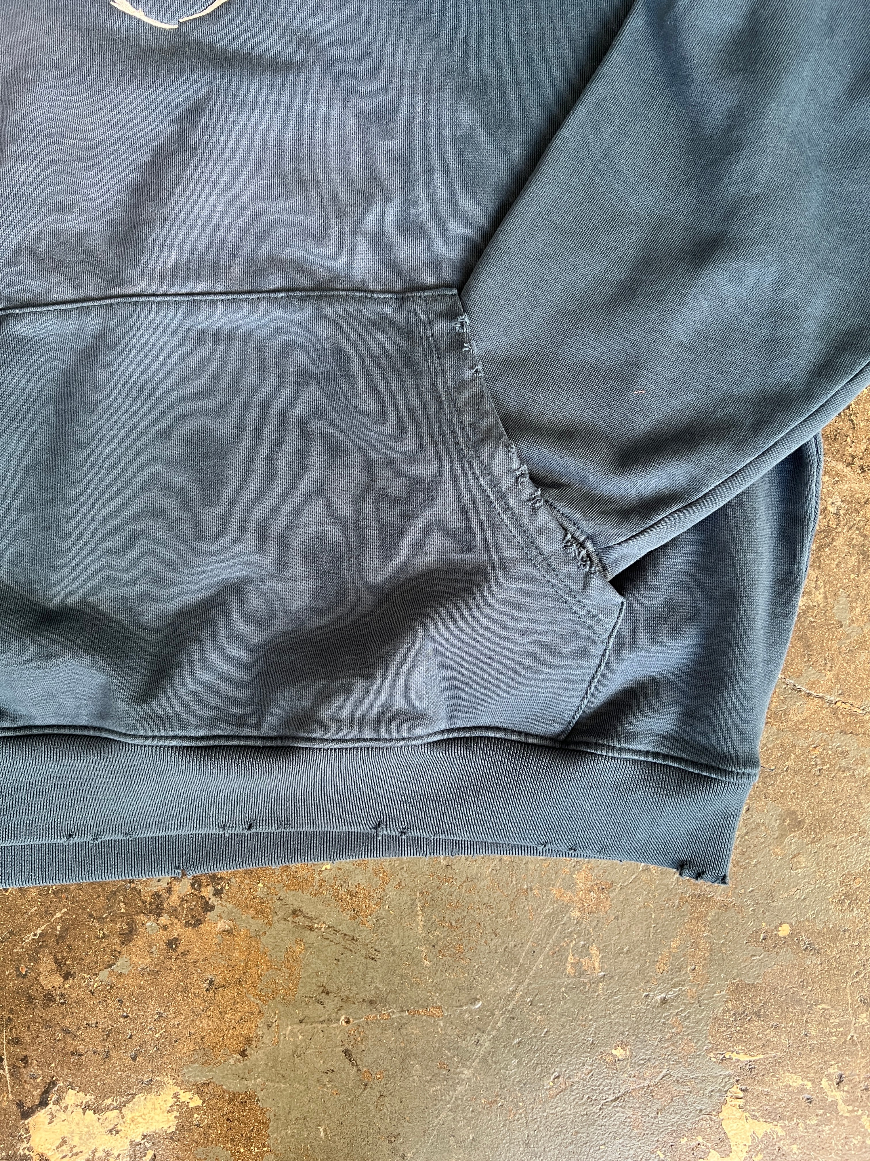 Washed Two Tone Hoodie - Blue - BrosXCo
