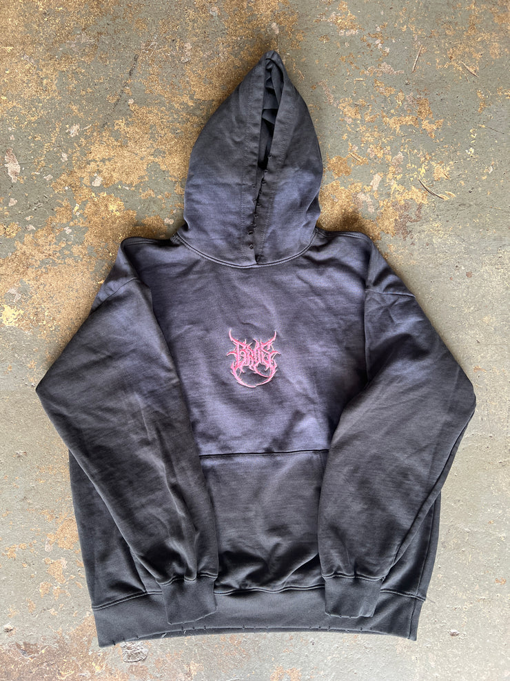Washed Two Tone Hoodie - Black - BrosXCo