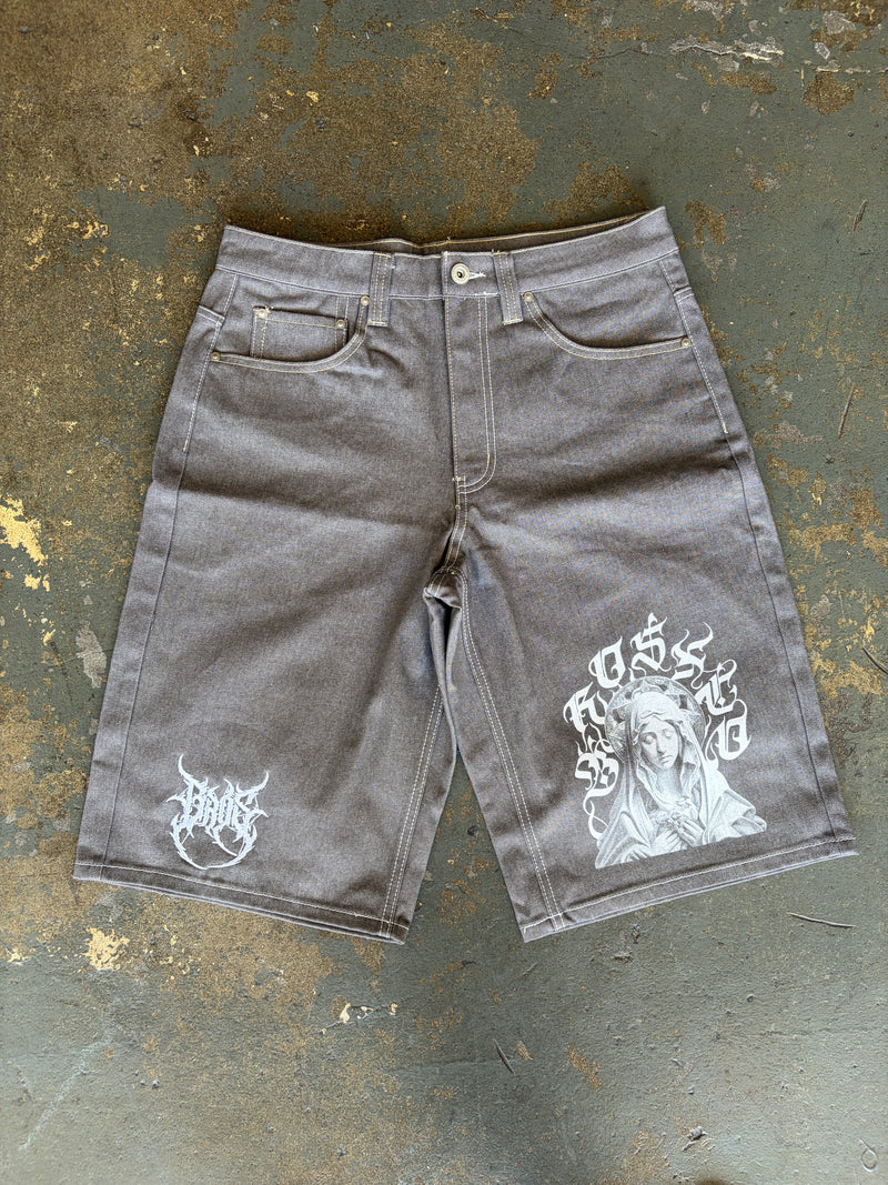 Denim Shorts - Brown - BrosXCo