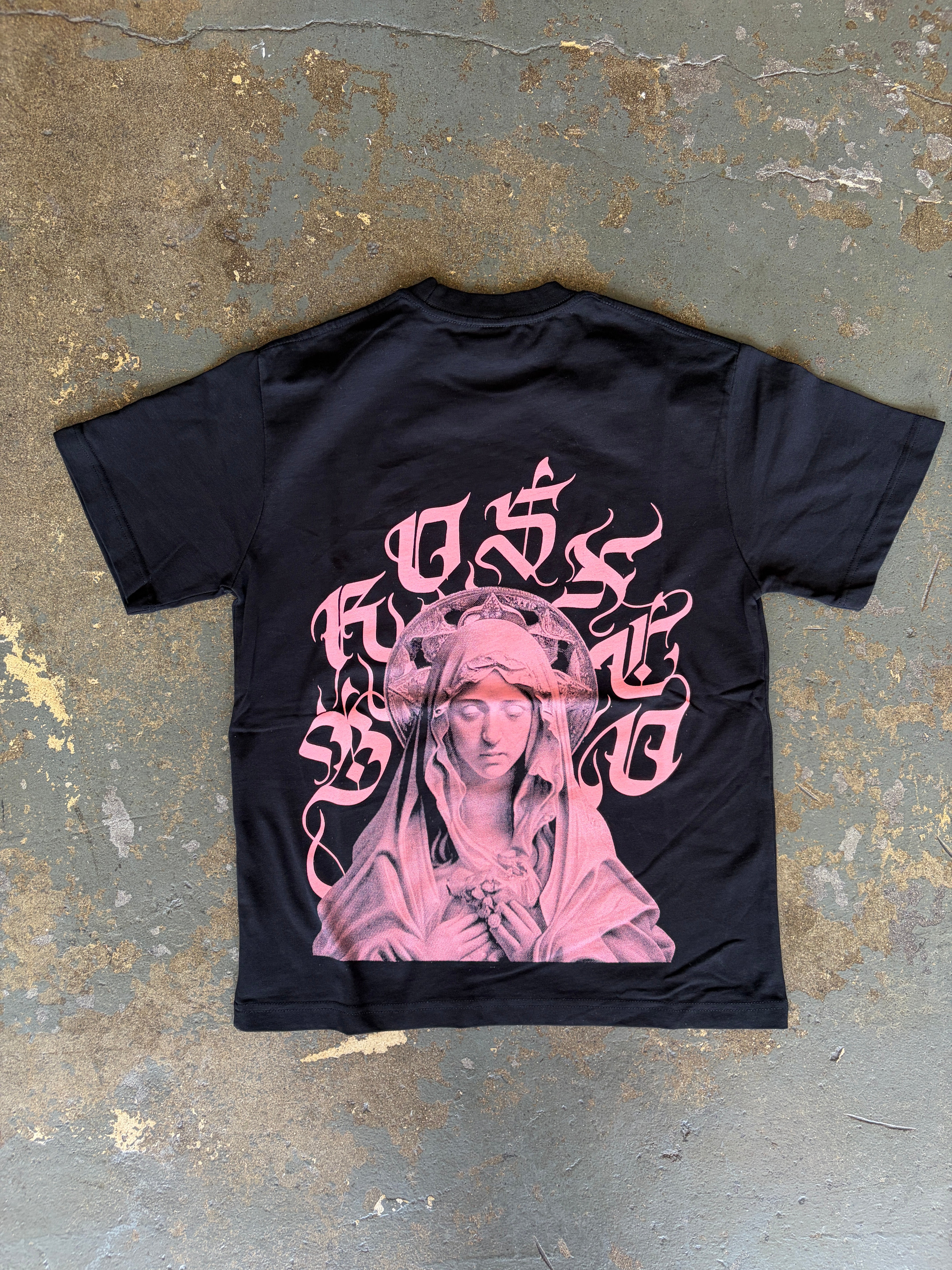 Virgin Mary Tee - Pink / Black - BrosXCo