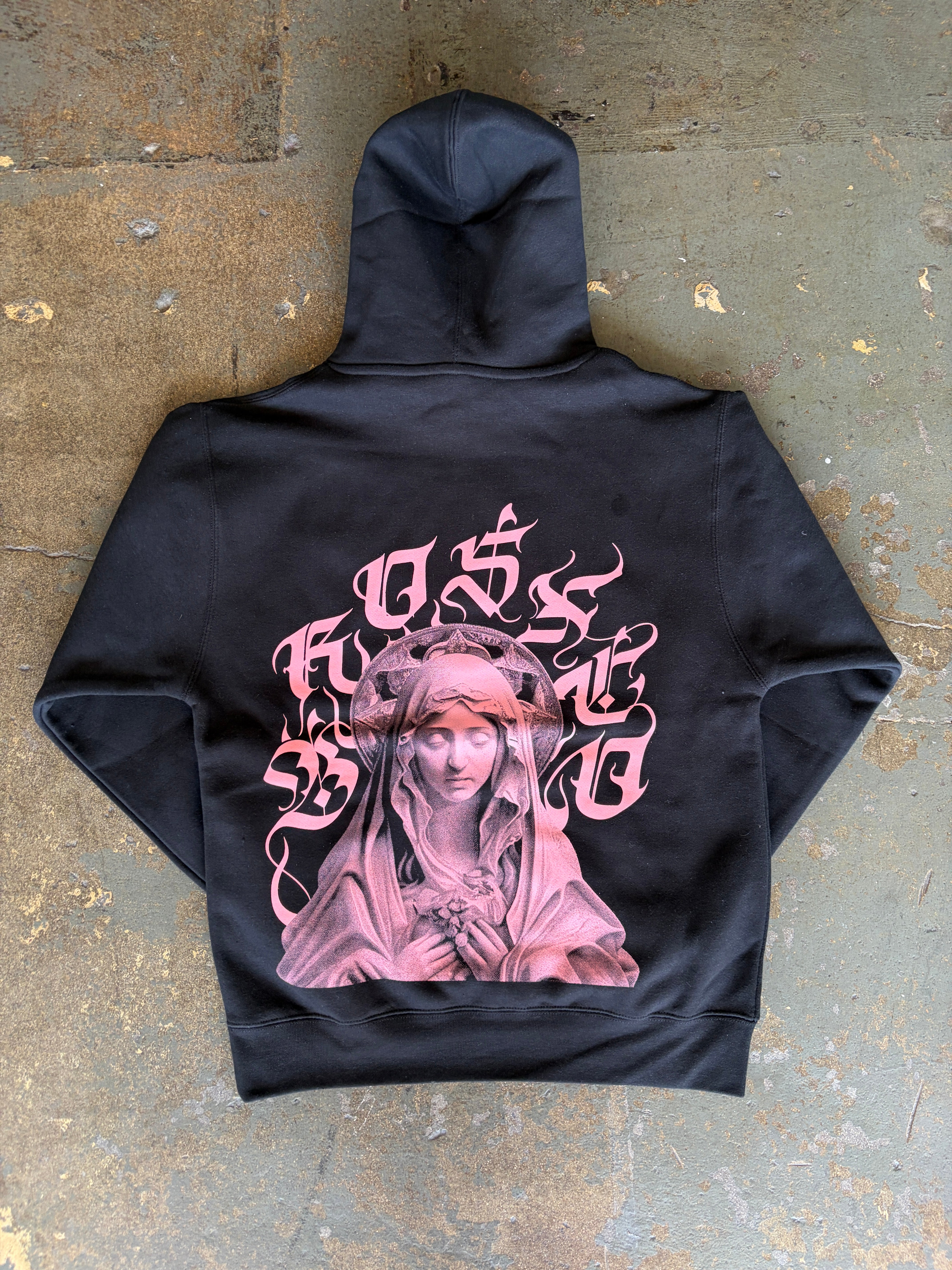Virgin Mary Hoodie - Pink - BrosXCo