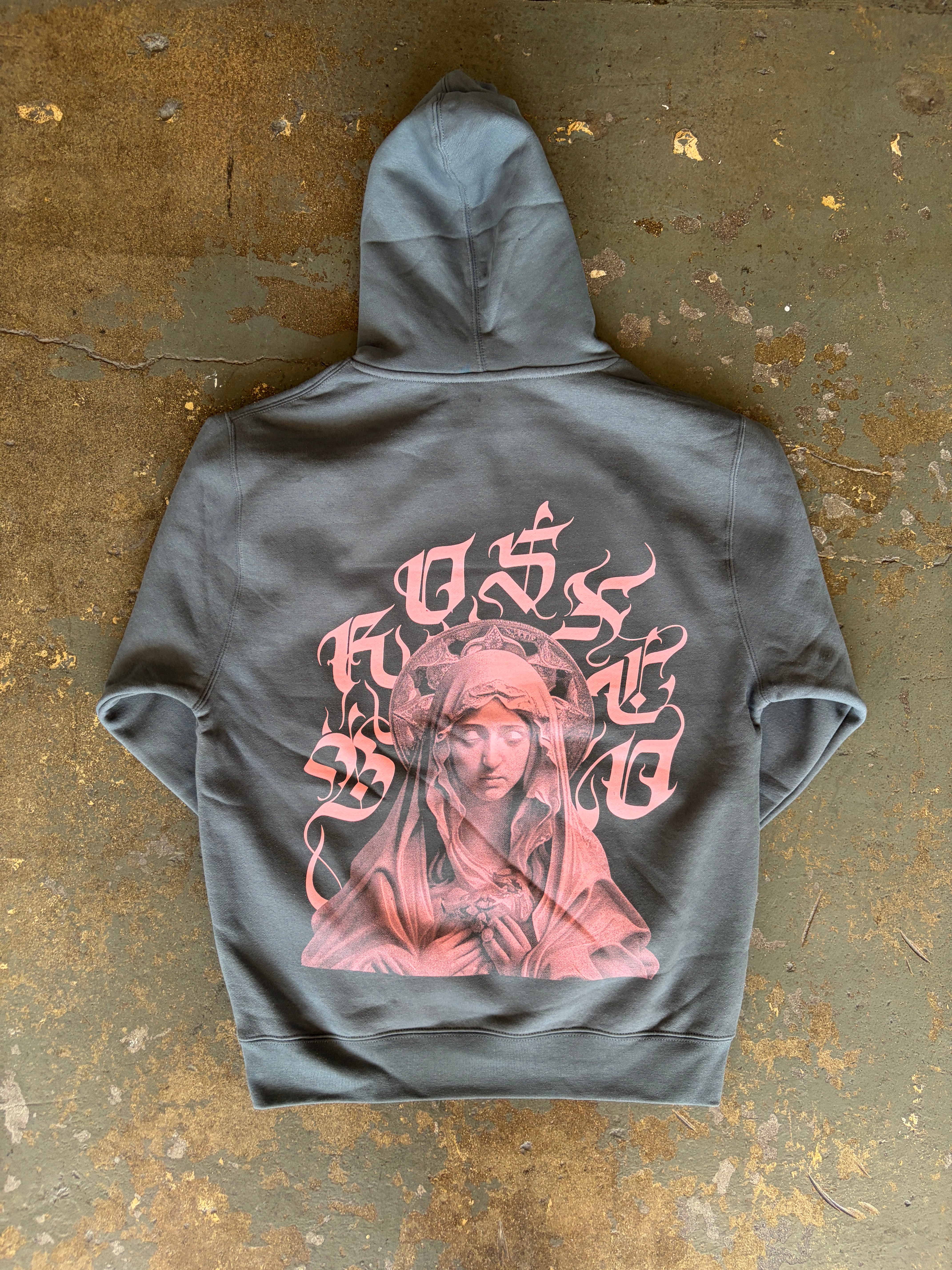 Virgin Mary Hoodie - Grey - BrosXCo