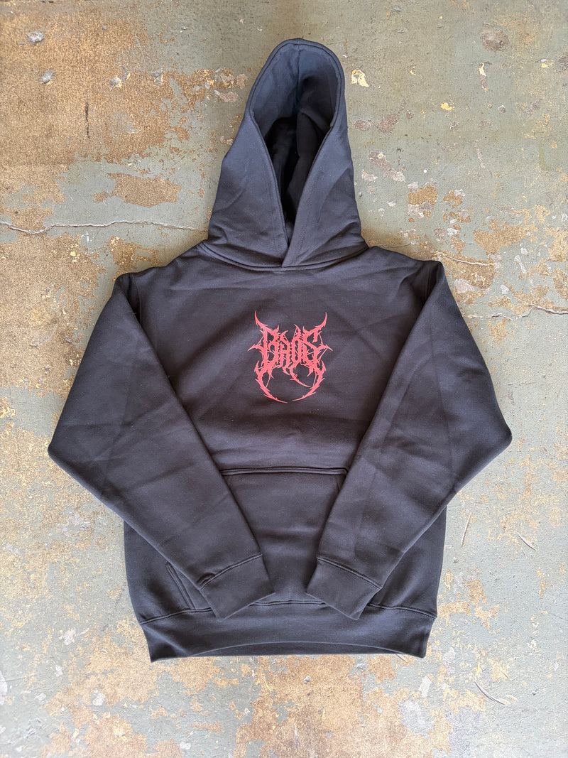 Skull Hoodie - Red - BrosXCo