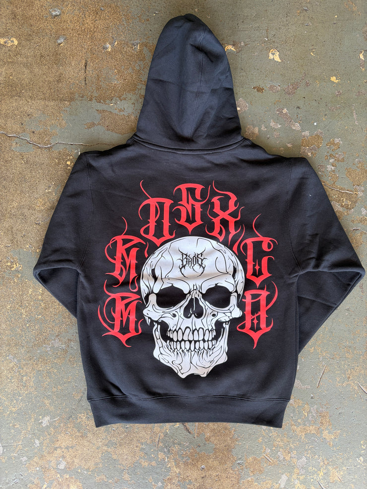 Skull Hoodie - Red - BrosXCo