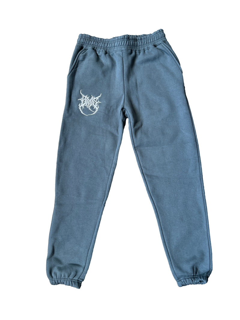 Cuffed Logo Sweatpants - Blue - BrosXCo