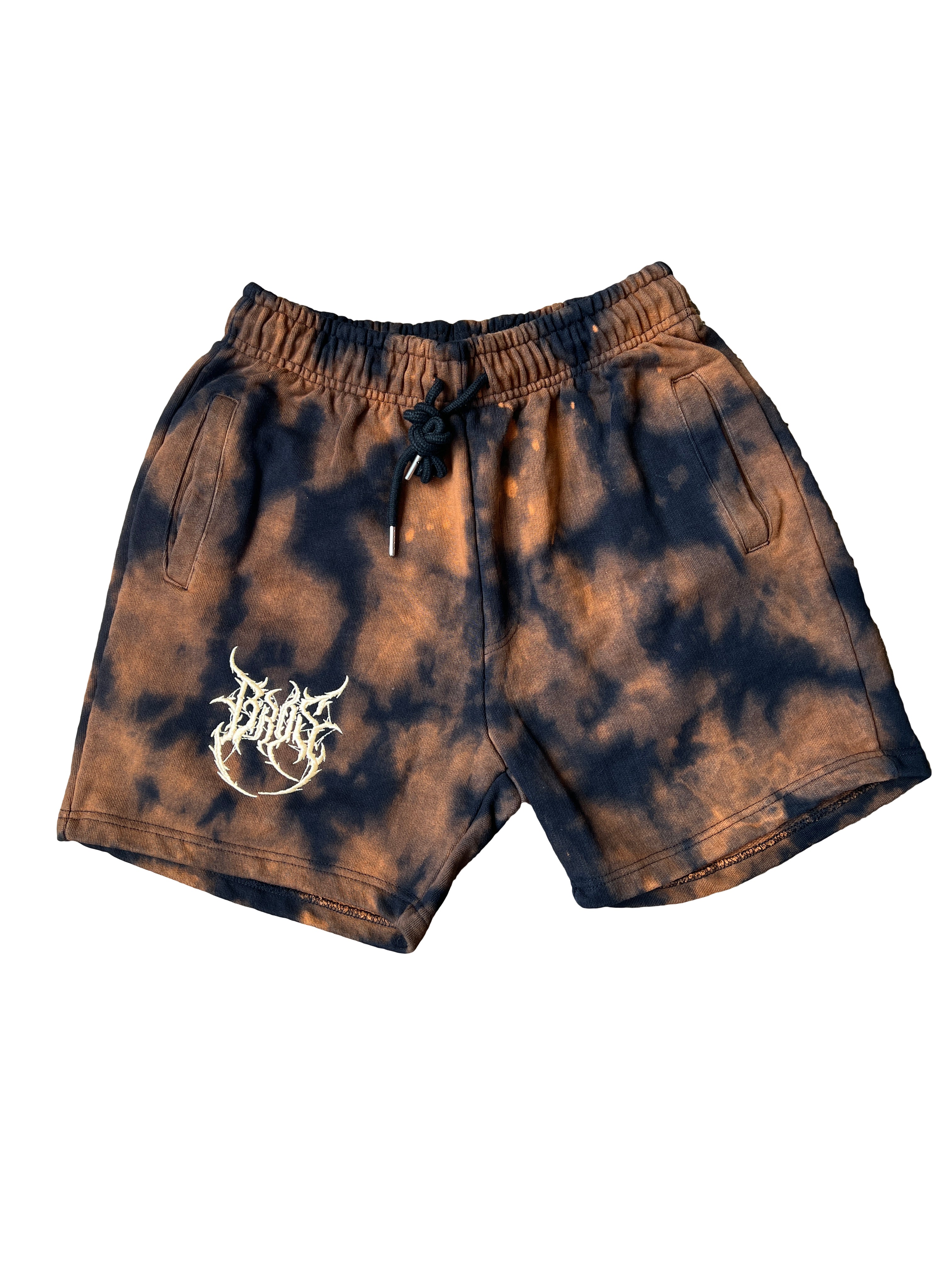 Washed Shorts - Bleached Black - BrosXCo
