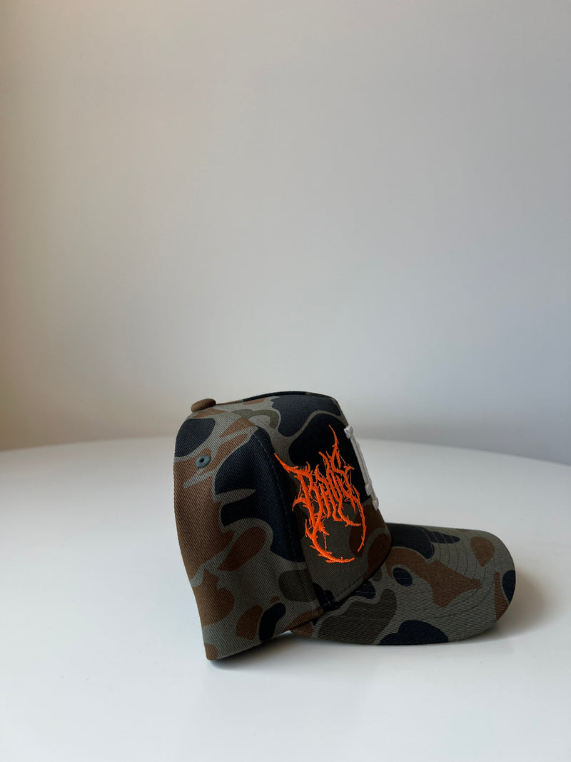 LA Snapback Hat - Olive Duck Camo - BrosXCo