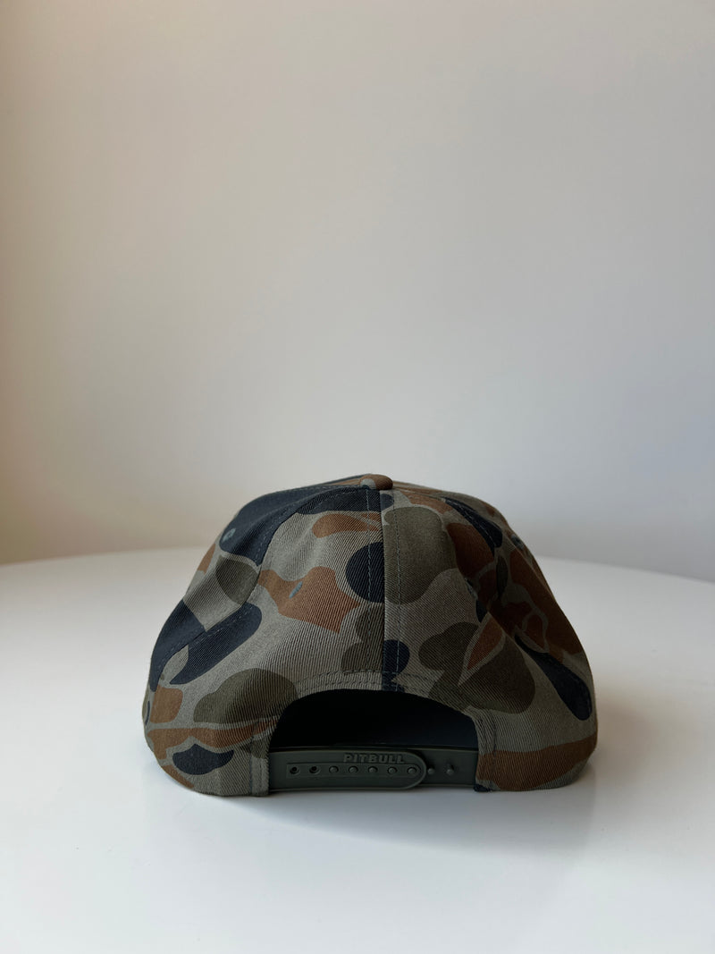 LA Snapback Hat - Olive Duck Camo - BrosXCo