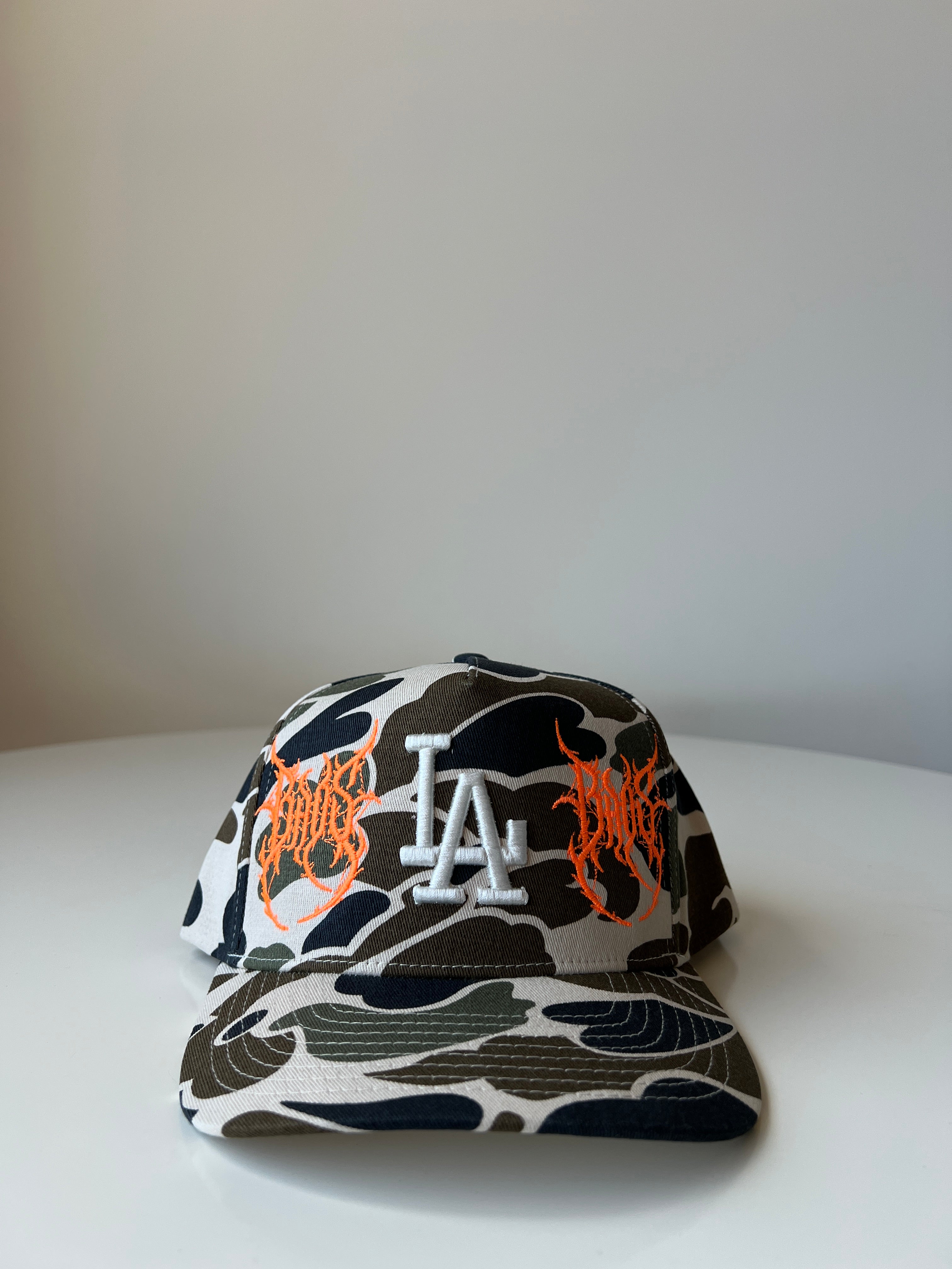 LA Snapback Hat - White Duck Camo - BrosXCo