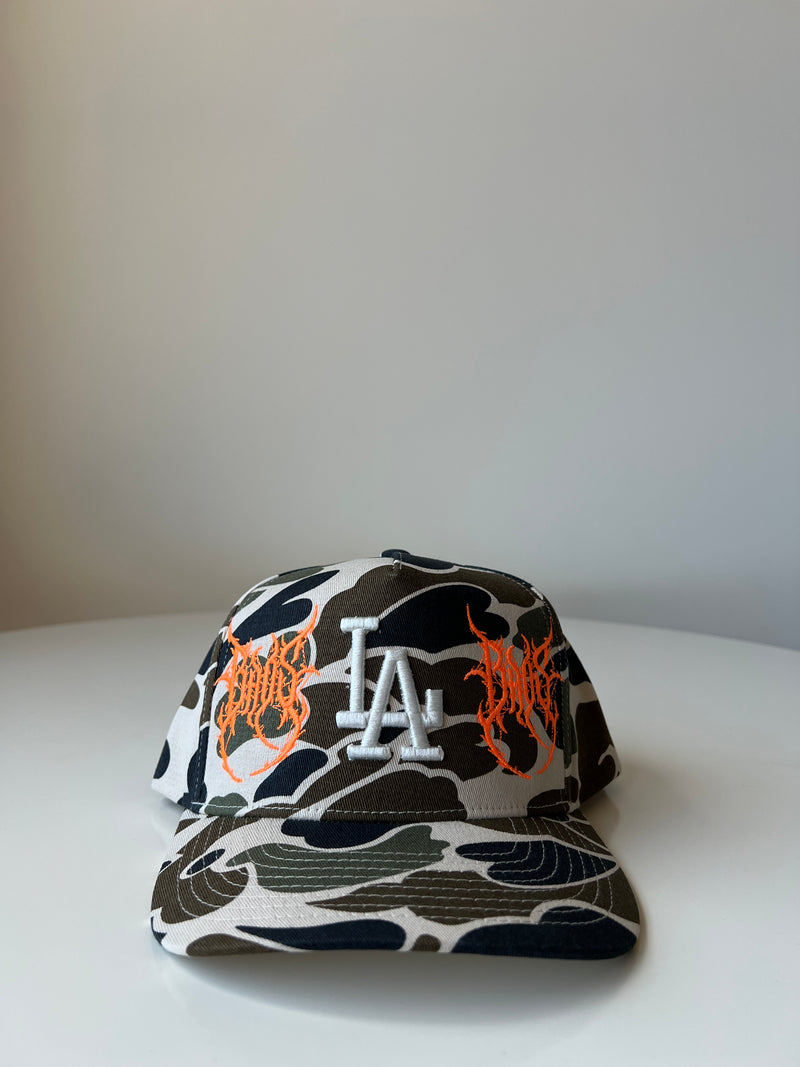 LA Snapback Hat - White Duck Camo - BrosXCo