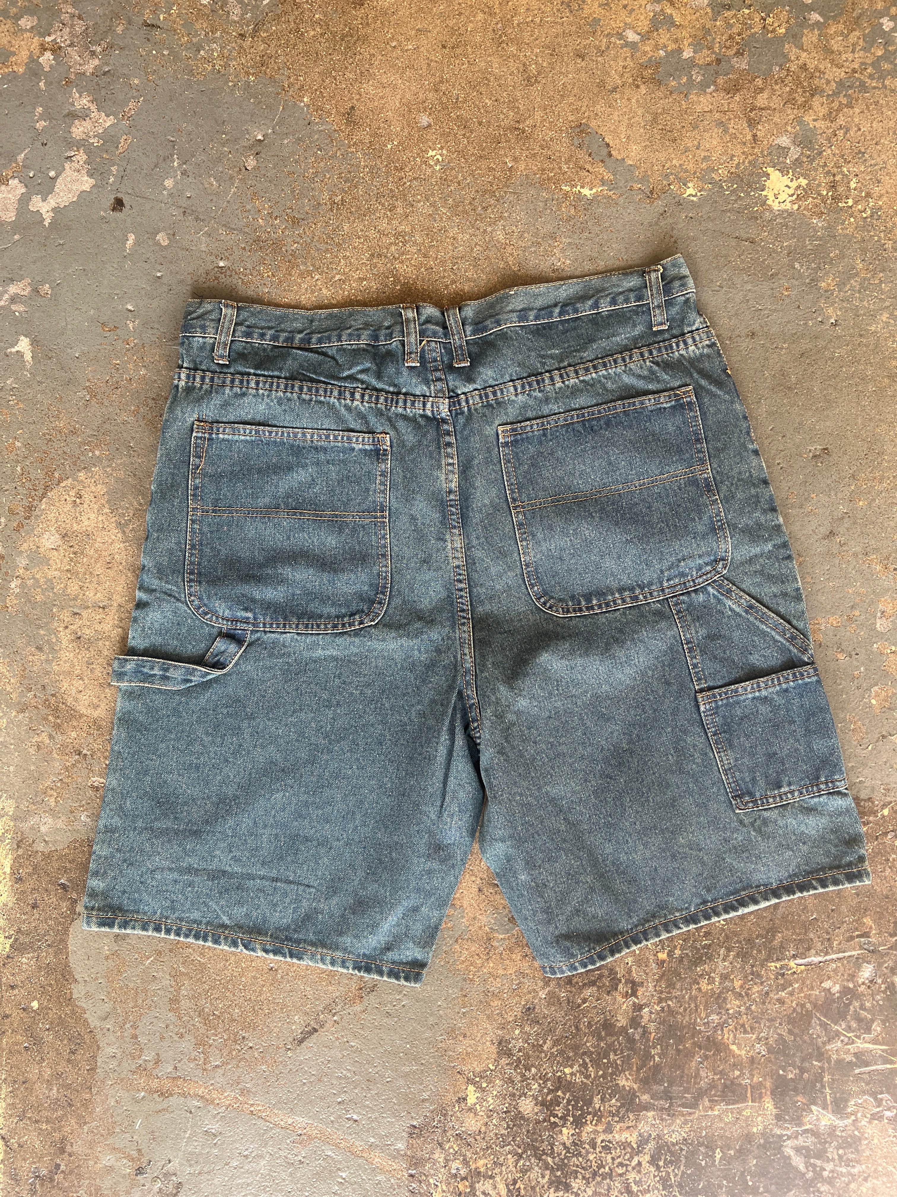 Denim Rhinestone Shorts - BrosXCo