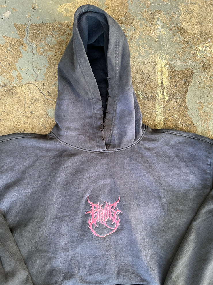 Washed Two Tone Hoodie - Black - BrosXCo